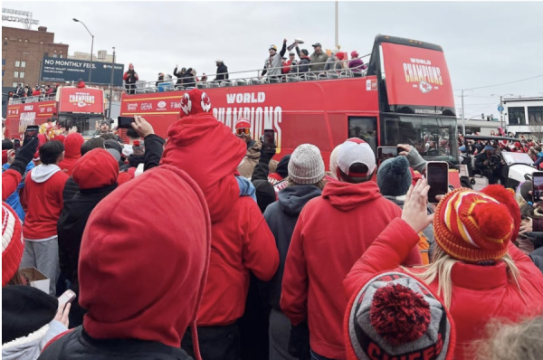 Photo of a Chiefs parade in 2023.