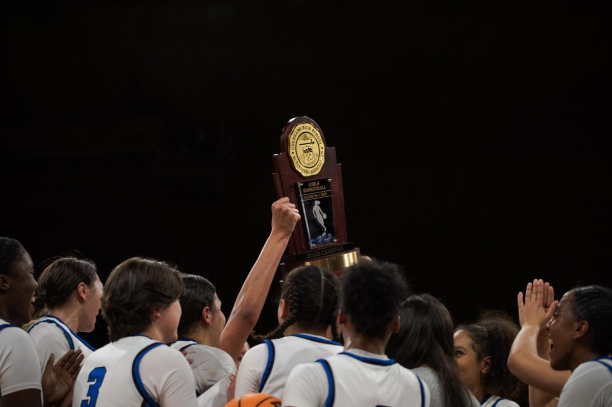 6A Girls Basketball State Championship trophy.  This is the Wolves' third state title in the last four years, and fifth all-time.