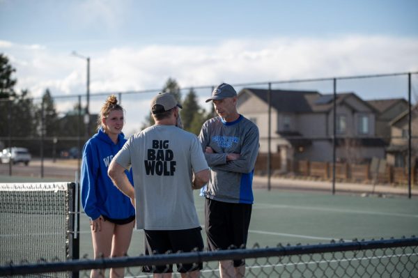 Chilton (right) speaking with other head coach walker. 