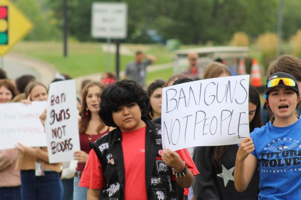 "Ban Guns, Not People" Rings Out on Grandview Campus During Walkout Protesting Gun Violence [PHOTO GALLERY]