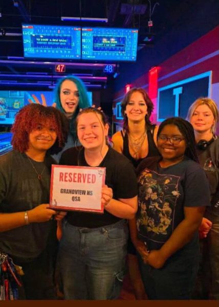 QSA celebrating Queer History month by going bowling.