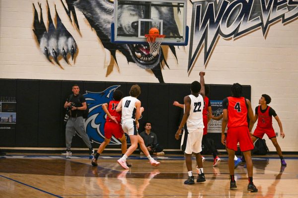 Sophomore Ismael Kabongo drains a three pointer for Grandview.